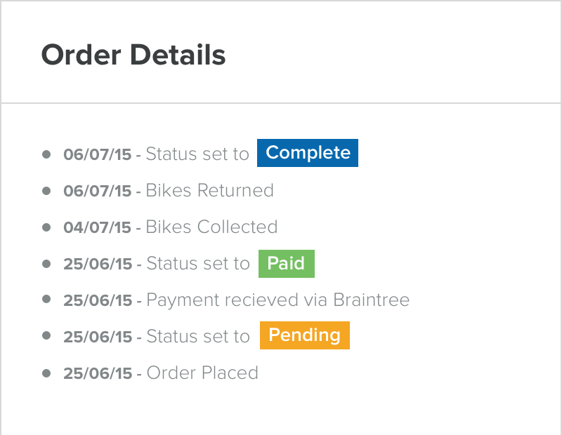 Order Tracking